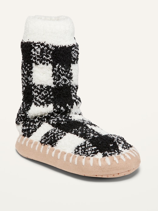 View large product image 1 of 1. Cozy Patterned Slipper Socks for Girls