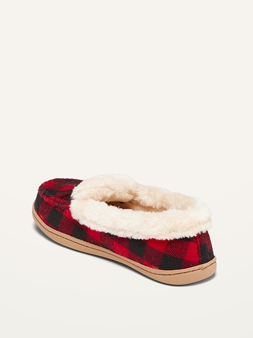 Image number 3 showing, Soft-Brushed Faux-Fur Lined Moccasin Slippers for Women