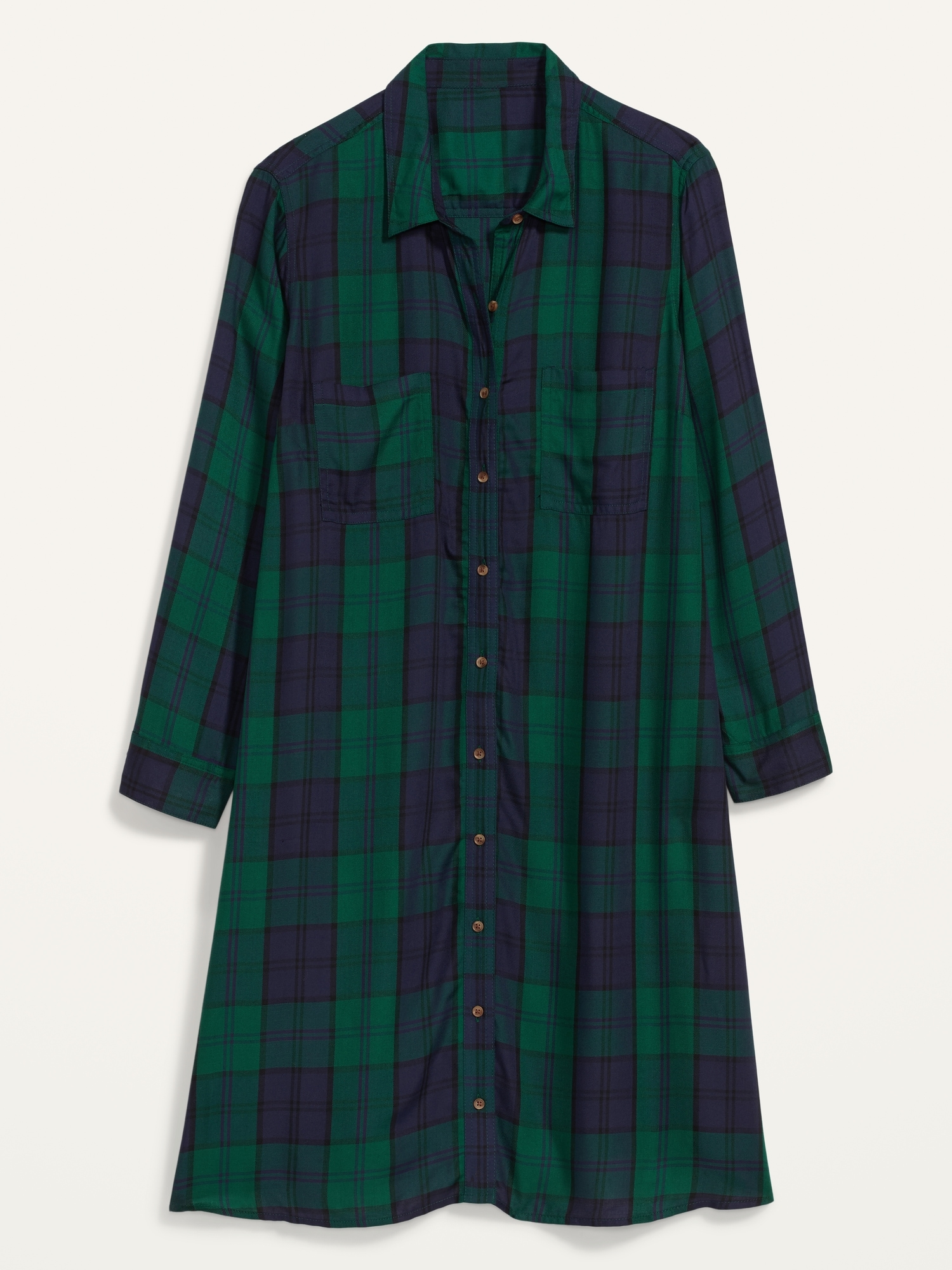 plus size flannel shirt dress