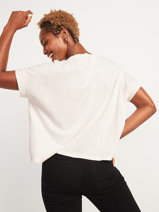 Oversized SlubKnit Weekend Tee for Women Old Navy