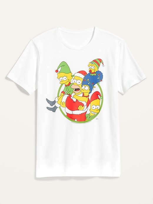 View large product image 2 of 2. The Simpsons&#153 Christmas Graphic Gender-Neutral Tee & Women
