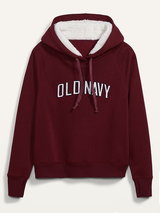 View large product image 2 of 2. Cozy Logo-Graphic Pullover Hoodie