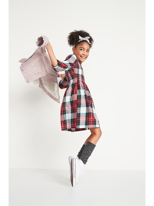 View large product image 1 of 3. Plaid Smocked-Bodice Dress for Girls