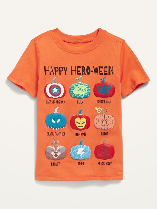View large product image 1 of 1. Marvel Comics&#153 Unisex "Happy Hero-Ween" Graphic Tee for Toddler