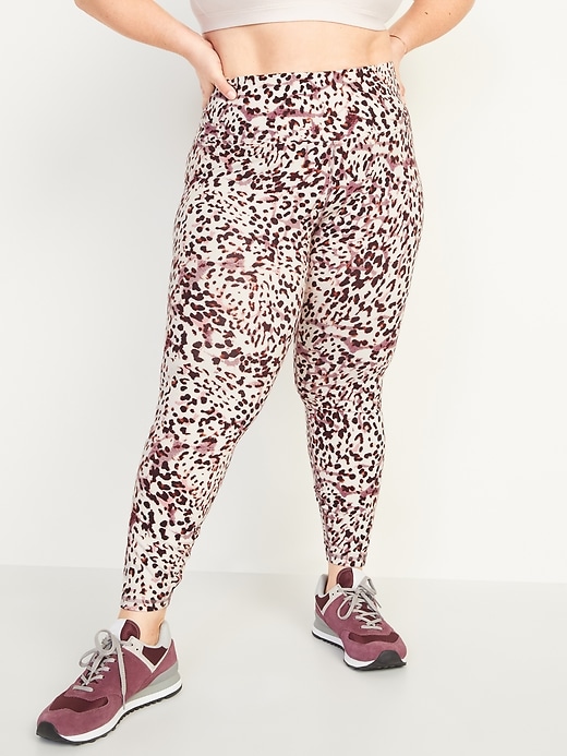 Active by Old Navy Leopard Print Red Leggings Size XXL - 47% off