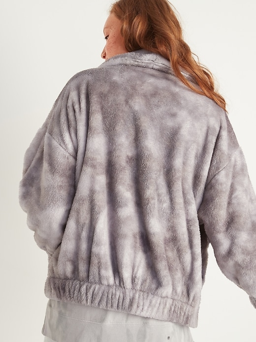 Image number 2 showing, Cozy Teddy Sherpa Zip Lounge Jacket