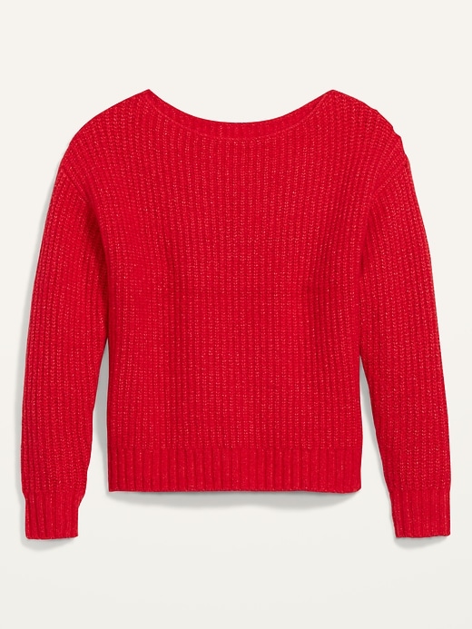 View large product image 2 of 2. Slouchy Cozy Boat-Neck Sweater for Women