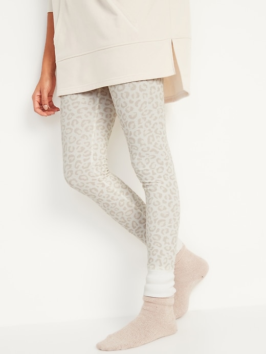 View large product image 1 of 2. Thermal-Knit Pajama Leggings