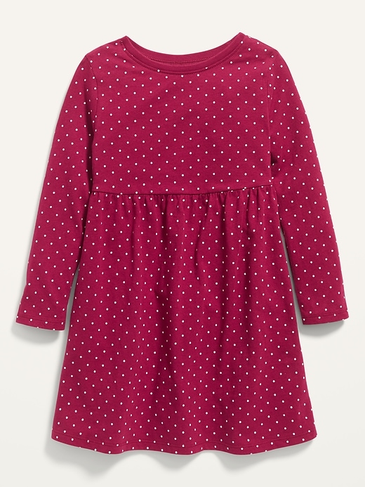 View large product image 1 of 1. Printed Long-Sleeve T-Shirt Dress for Toddler Girls