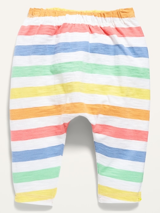 View large product image 1 of 2. Unisex U-Shaped Striped Jersey Pants for Baby