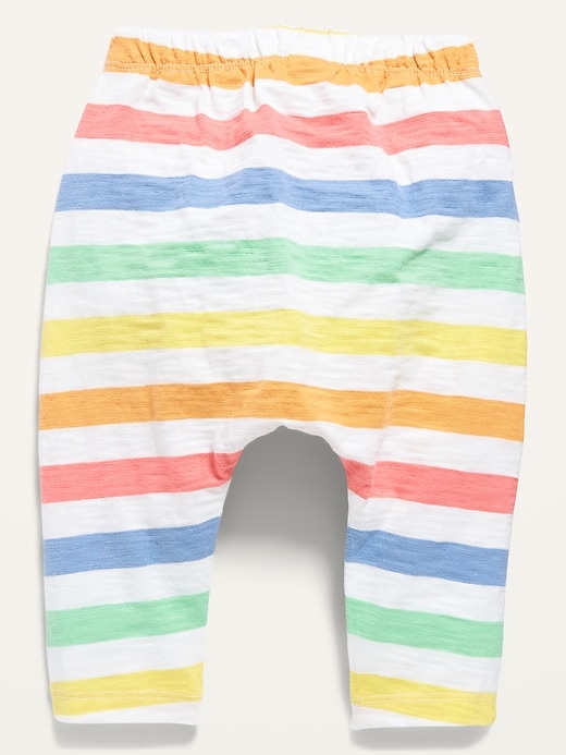 View large product image 2 of 2. Unisex U-Shaped Striped Jersey Pants for Baby