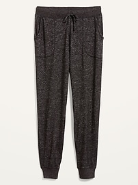 View large product image 3 of 3. Mid-Rise Plush-Knit Jogger Pajamas