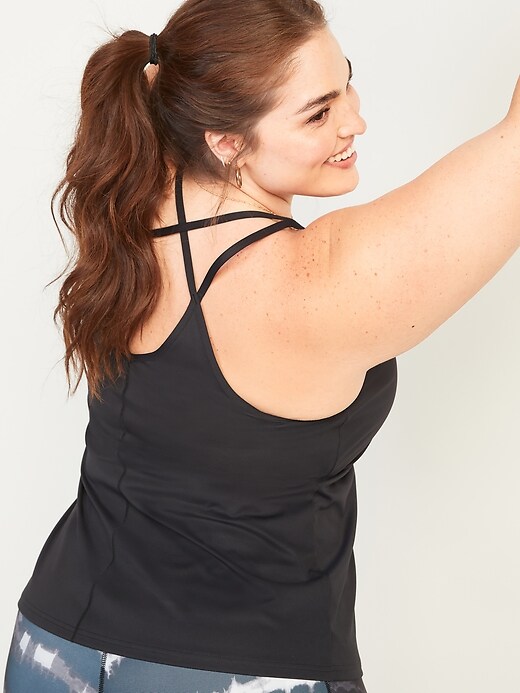Image number 2 showing, Strappy PowerSoft Shelf-Bra Plus-Size Tank Top