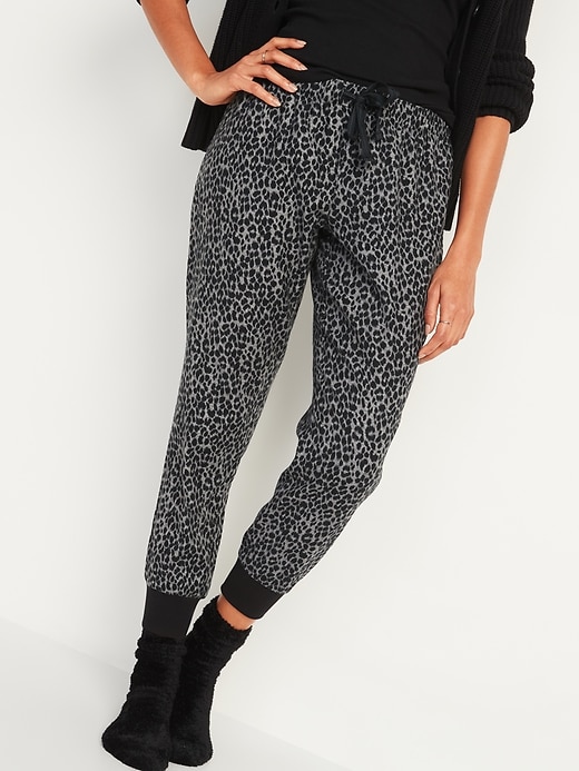 View large product image 1 of 2. Patterned Flannel Jogger Pajama Pants