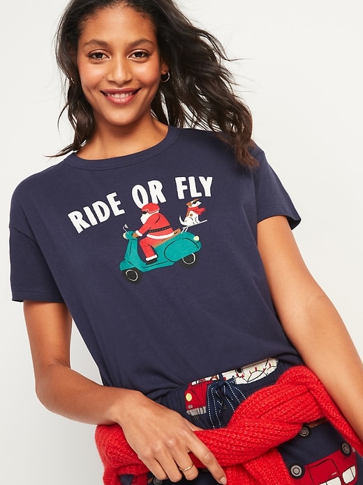 Christmas Graphic Easy Tee for Women 