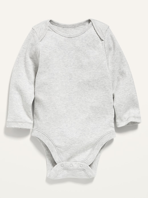 View large product image 1 of 2. Unisex Long-Sleeve Solid Bodysuit For Baby