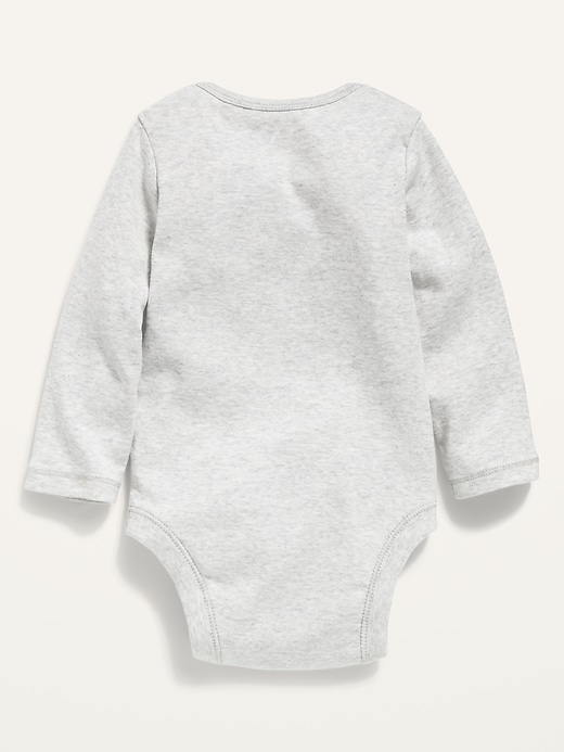View large product image 2 of 2. Unisex Long-Sleeve Solid Bodysuit For Baby