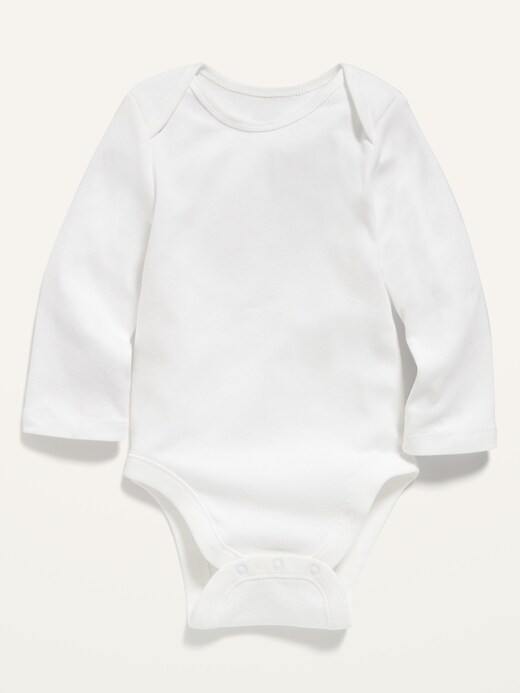 Unisex Long-Sleeve Solid Bodysuit For Baby | Old Navy
