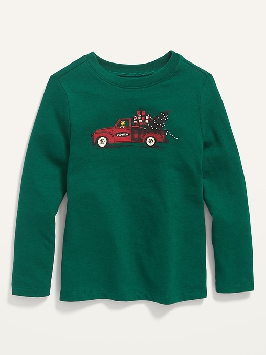 View large product image 1 of 2. Unisex Matching Holiday-Graphic Tee for Toddler