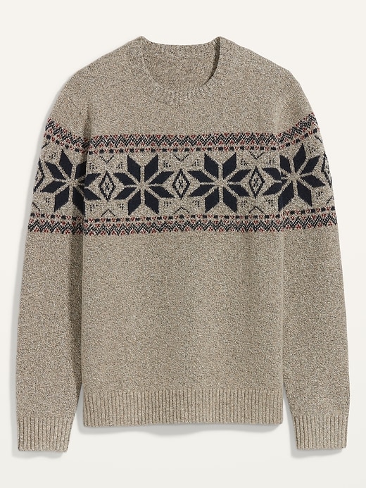 View large product image 2 of 2. Cozy Fair Isle Crew-Neck Sweater