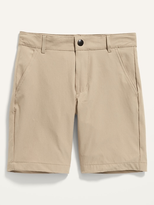 Old Navy Dry-Quick Tech Flat-Front Shorts For Boys beige. 1
