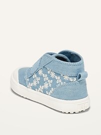 View large product image 3 of 4. Unisex Mid-Top Chambray Chukka Sneakers for Toddler