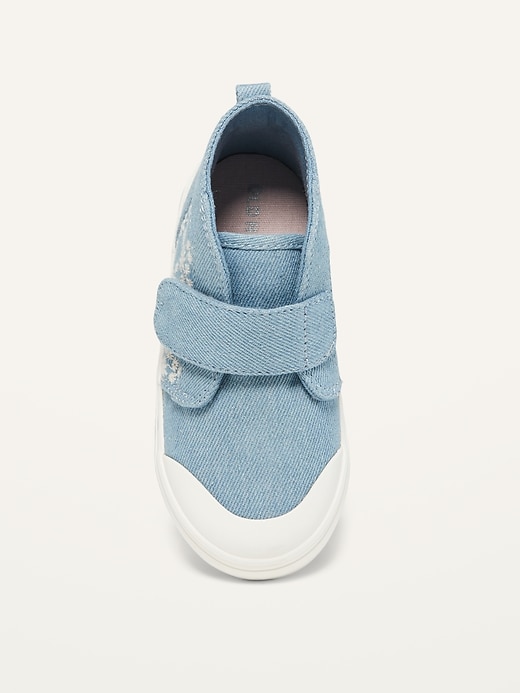 View large product image 2 of 4. Unisex Mid-Top Chambray Chukka Sneakers for Toddler