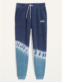 Mid-Rise Tie-Dyed Logo-Graphic Sweatpants | Old Navy