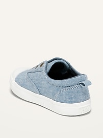 View large product image 3 of 4. Unisex Laceless Canvas Slip-On Sneakers for Toddler