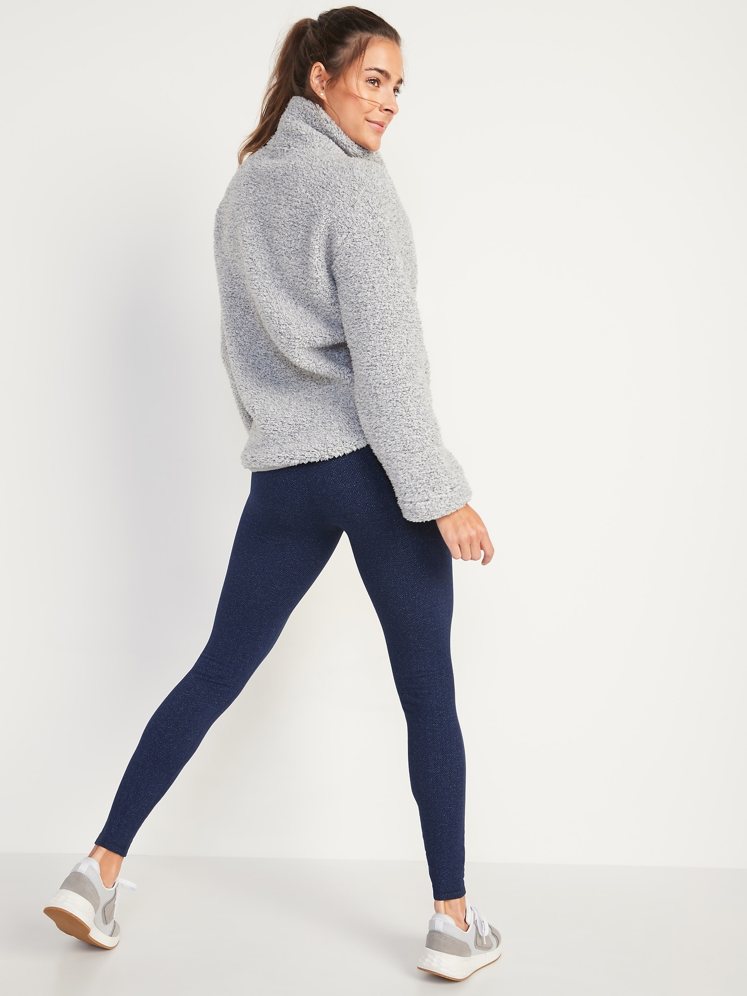 High-Waisted CozeCore Color-Blocked Leggings for Women, Old Navy