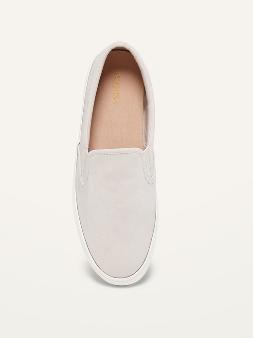 Image number 2 showing, Faux-Suede Slip-On Sneakers