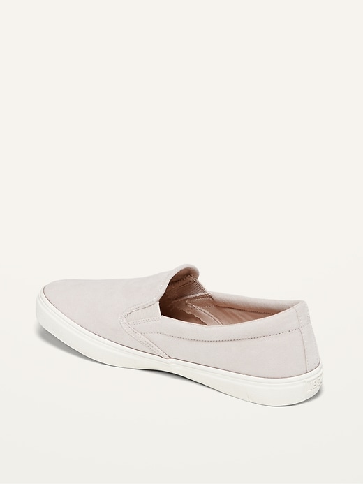 Image number 3 showing, Faux-Suede Slip-On Sneakers