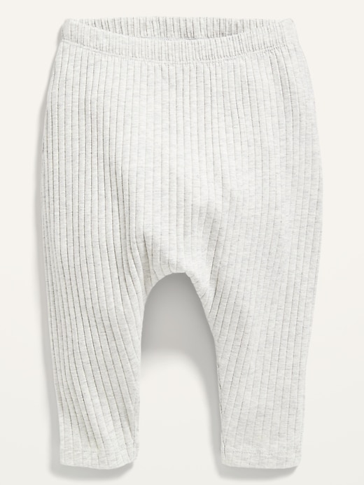 View large product image 1 of 1. Unisex U-Shaped Rib-Knit Pants for Baby
