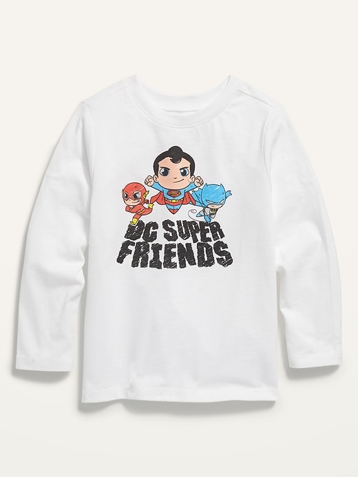 View large product image 1 of 2. Unisex DC Comics&#153 Graphic Long-Sleeve Tee for Toddler