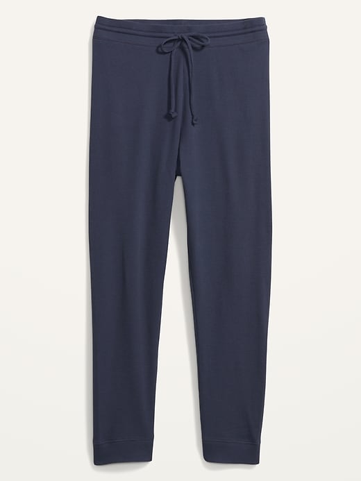 View large product image 1 of 1. High-Waisted Thermal-Knit Plus-Size Jogger Lounge Pants