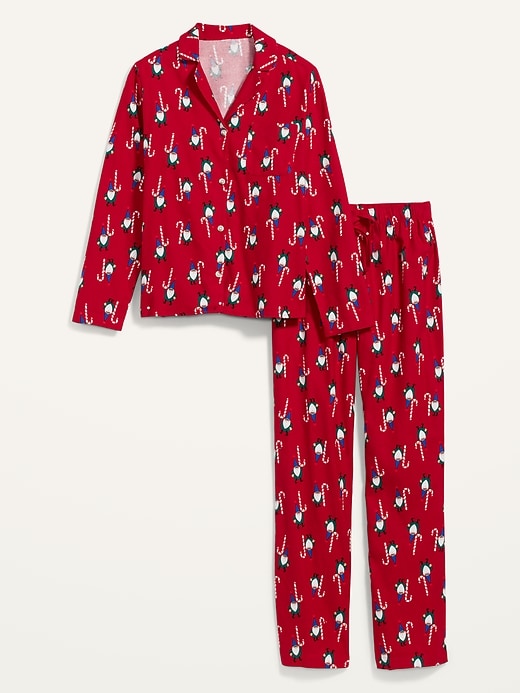 View large product image 2 of 2. Patterned Flannel Pajama Set