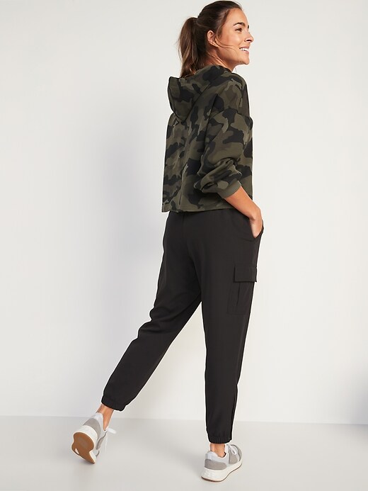 Image number 2 showing, High-Waisted StretchTech Mesh-Lined Jogger Cargo Pants