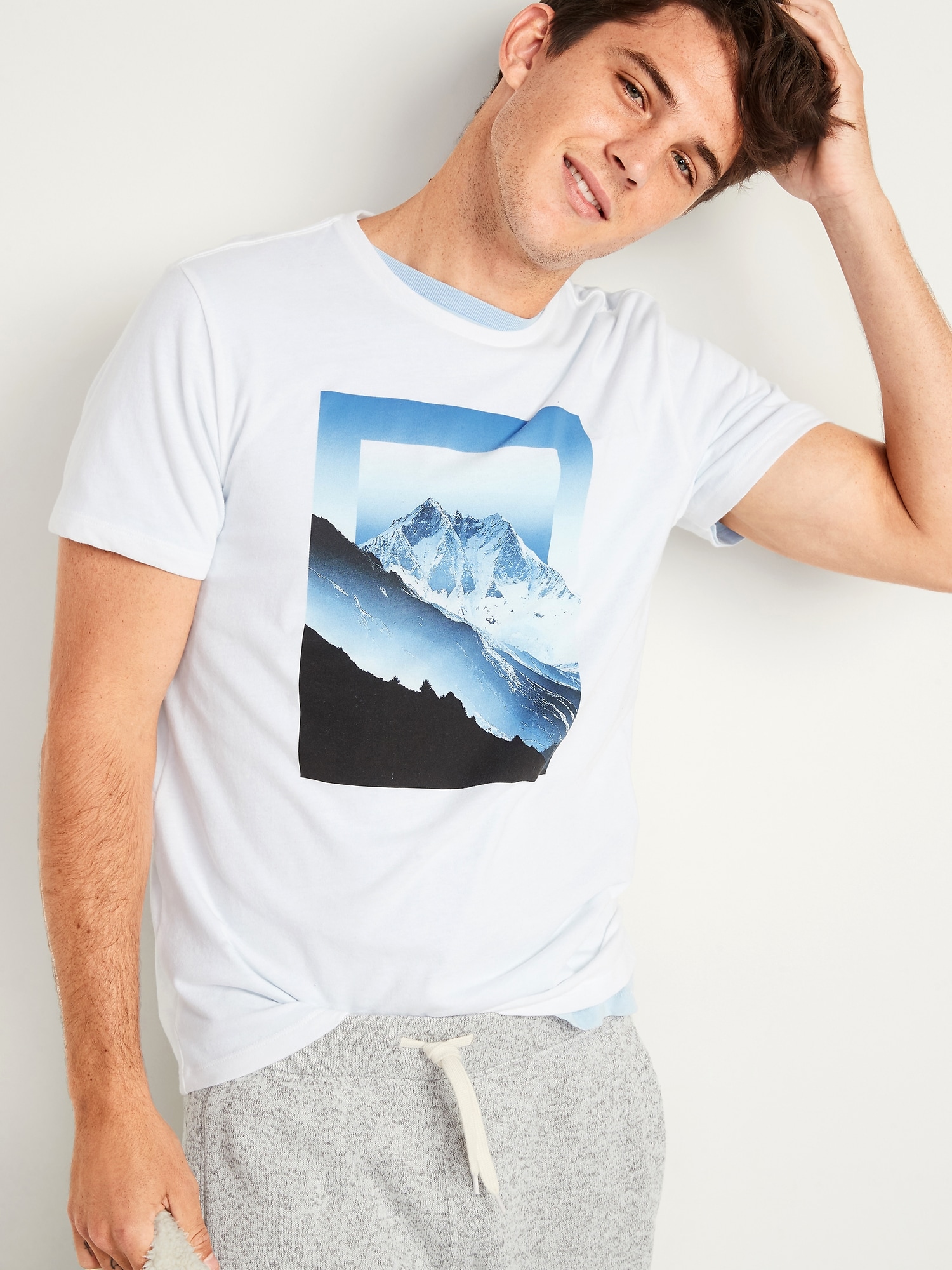 Soft-Washed Graphic Tee for Men 