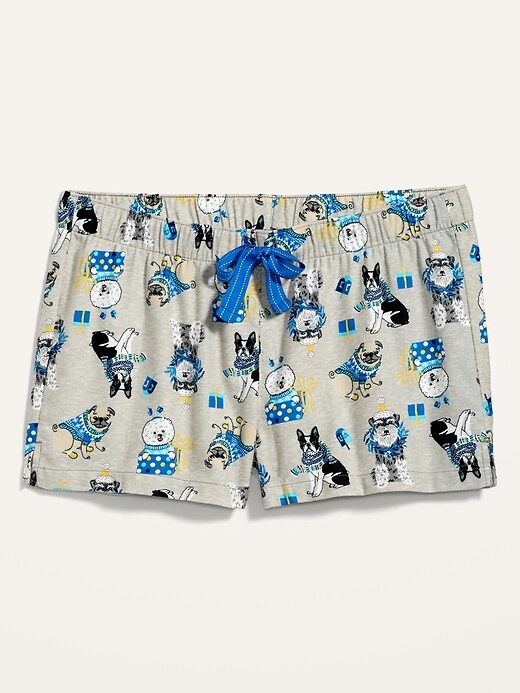 View large product image 2 of 2. Patterned Flannel Boxer Pajama Shorts -- 2.5-inch inseam