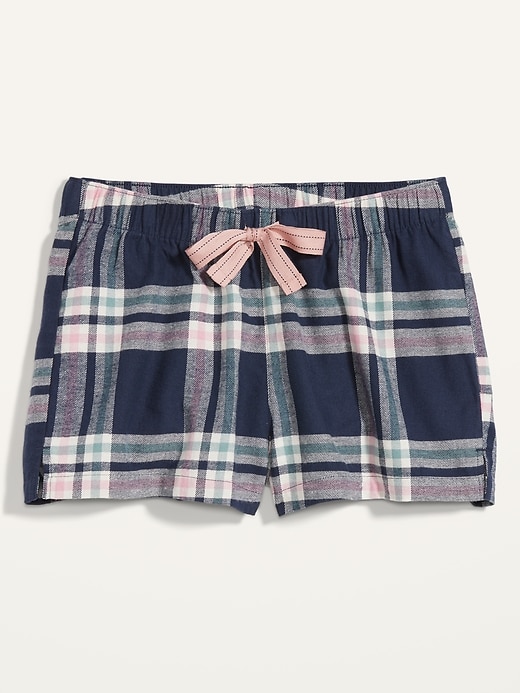 View large product image 2 of 2. Patterned Flannel Boxer Pajama Shorts -- 2.5-inch inseam