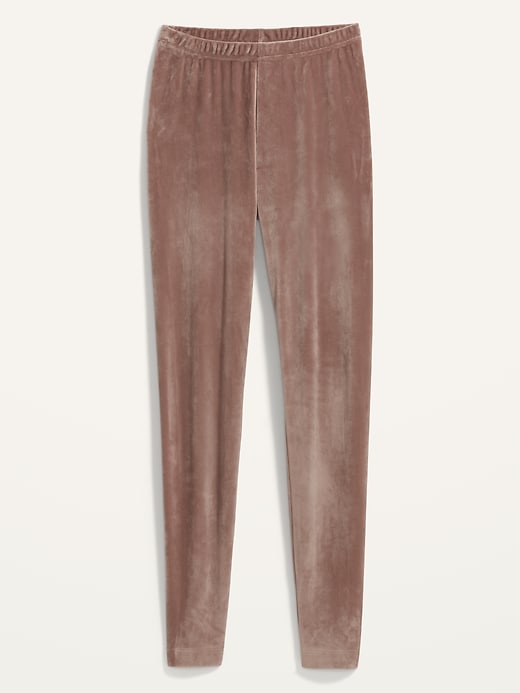 View large product image 2 of 2. High-Waisted Velour Leggings for Women