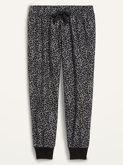 View large product image 2 of 2. Patterned Flannel Jogger Pajama Pants