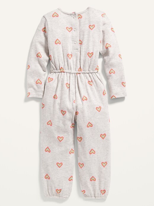 View large product image 2 of 2. Cozy Printed Jumpsuit for Toddler Girls