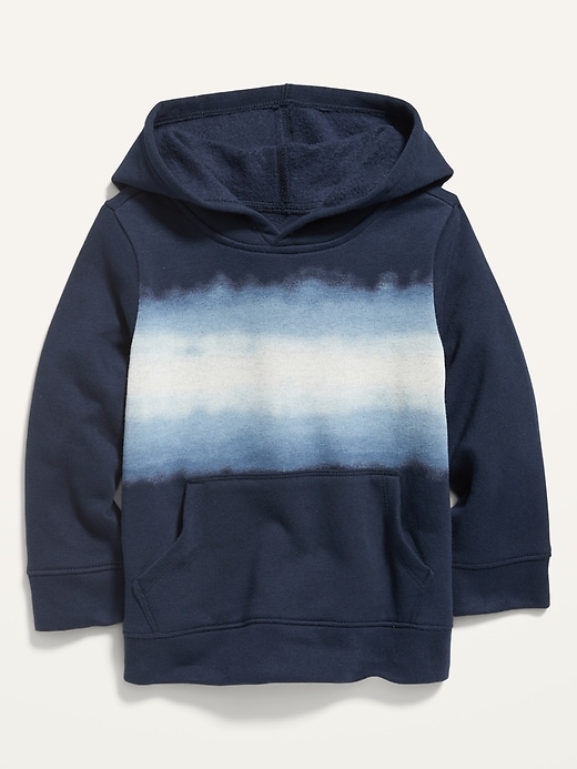 View large product image 1 of 2. Dip-Dye Stripe Pullover Hoodie for Toddler Boys