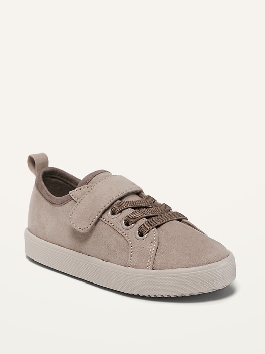 Unisex Faux-Suede Secure-Close Strap Sneakers for Toddler