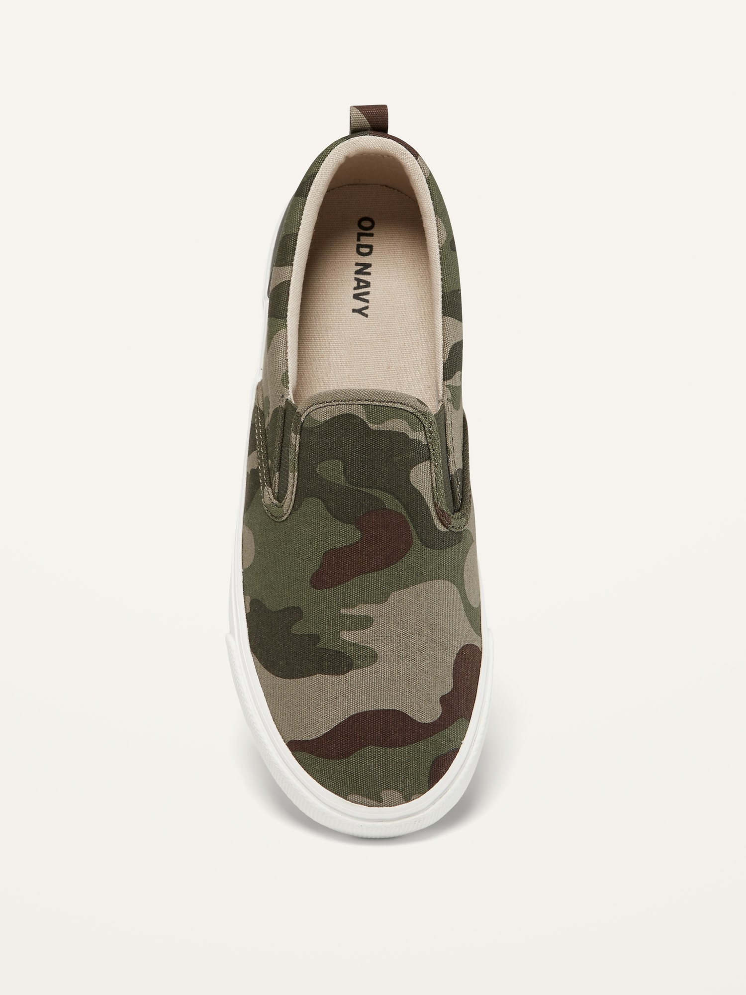 Gender-Neutral Camo-Print Canvas Slip-Ons for Kids | Old Navy