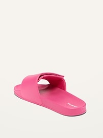 View large product image 3 of 3. Faux-Leather Slide Sandals for Girls