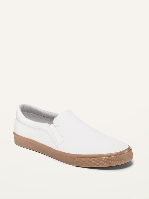 View large product image 1 of 3. Water-Repellent Canvas Slip-On Sneakers
