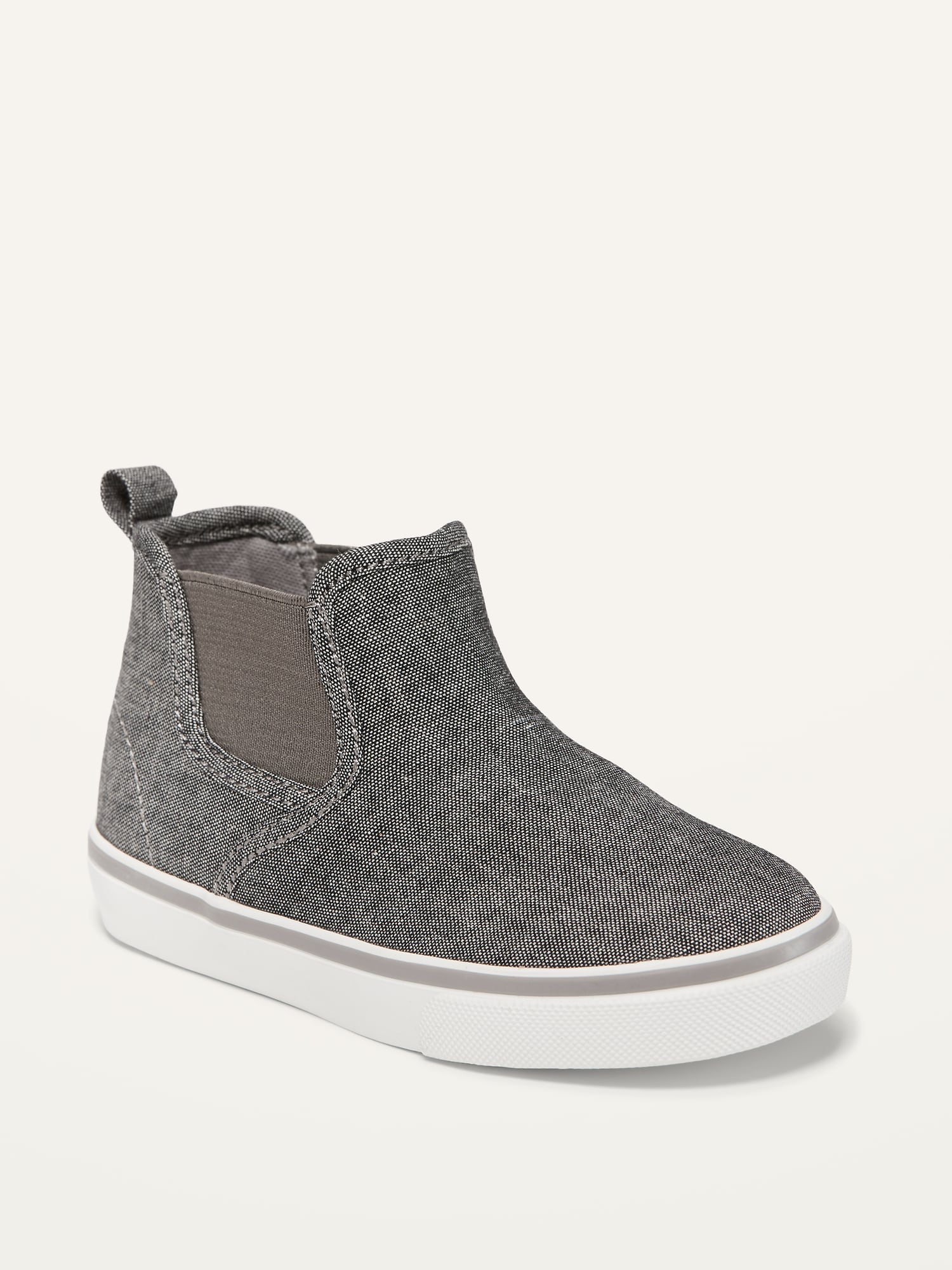 Unisex Chambray Mid-Top Slip-On Sneakers for Toddler | Old Navy