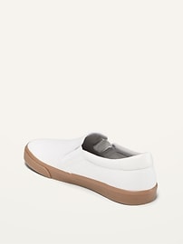 View large product image 3 of 3. Water-Repellent Canvas Slip-On Sneakers